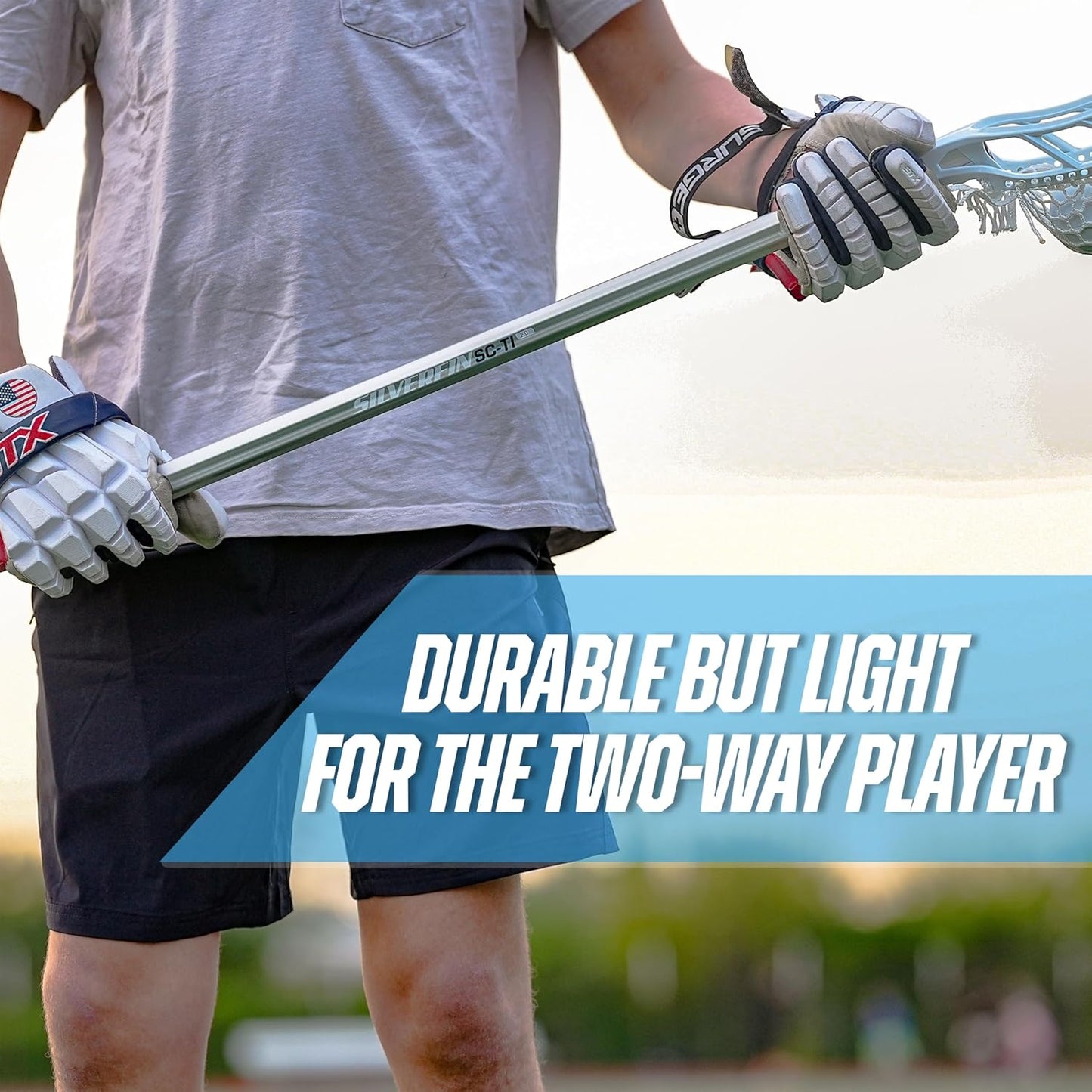 Silverfin Sc-Ti Lacrosse Shaft 30" | Blue