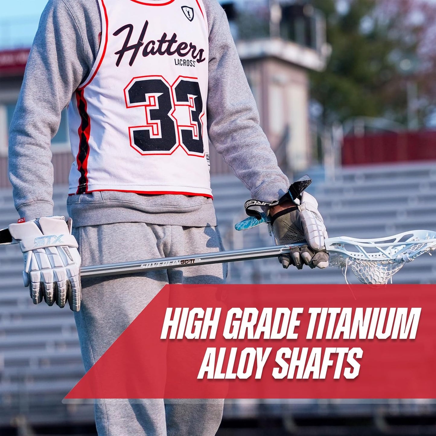 Silverfin Sc-Ti Lacrosse Shaft 30" | Red