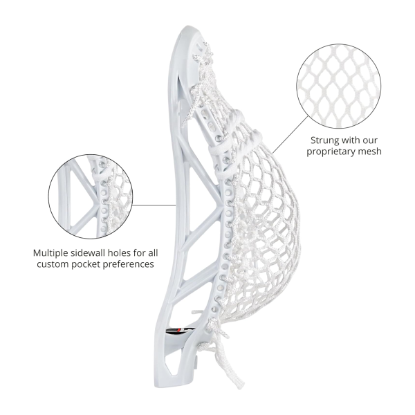 Silverfin Lacrosse Axis Head | White