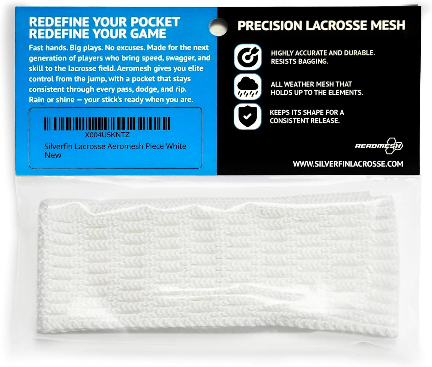 Silverfin Lacrosse Mesh | White