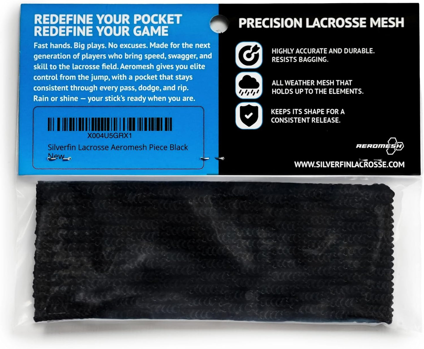 Silverfin Lacrosse Mesh | Black