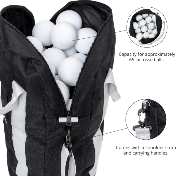 Lacrosse Ball Bag With Shoulder Strap 19x12 Inch