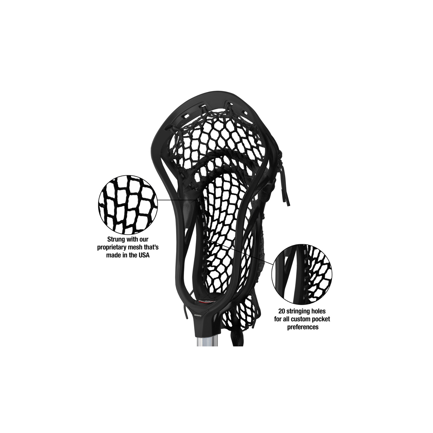 Silverfin Lacrosse Camber Head | Black