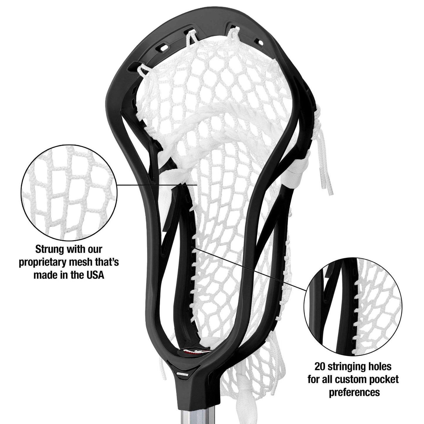 Silverfin Mens Complete Axis 2.0 Stick with Mesh Pocket | Black with white mesh