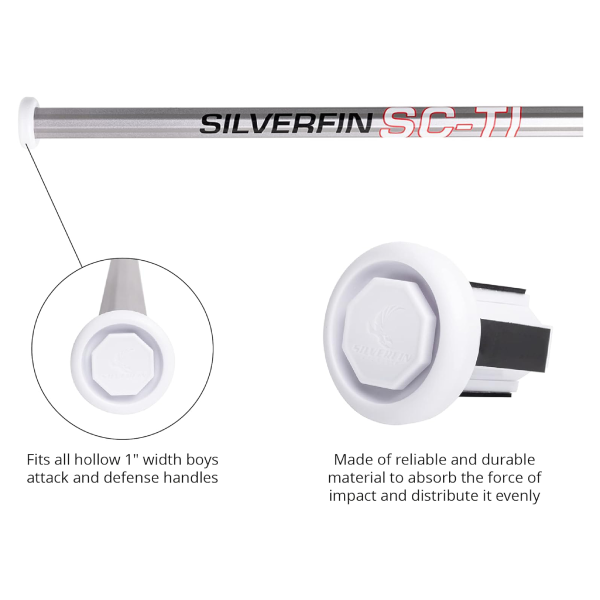 Silverfin Lacrosse End Cap White